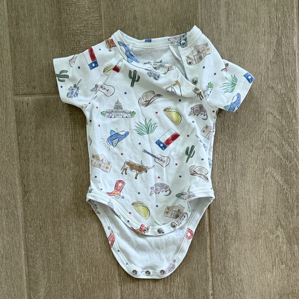 Charming Printed Kids Bodysuit - White